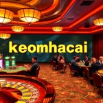 Players enjoying casino games with keonhacai betting odds displayed prominently, showcasing excitement and luxury.