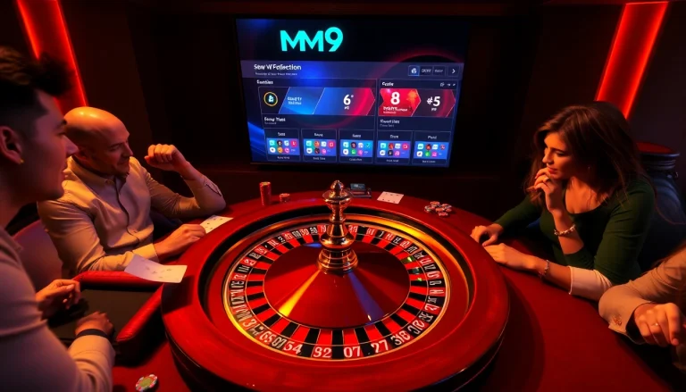 M9 engages players with thrilling casino experiences at poker tables and roulette wheels.