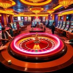 Exciting roulette action at HALO777 casino, vibrant players enjoying thrilling betting experience.